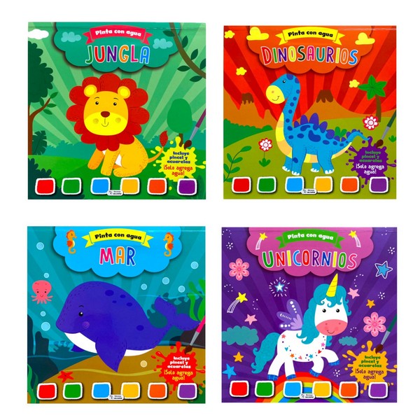 COLECCION PINTA CON AGUA 4 TIT