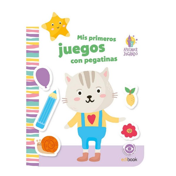 MIS PRIMEROS JUEGOS CON PEGATINAS GATO APRENDER JUGANDO