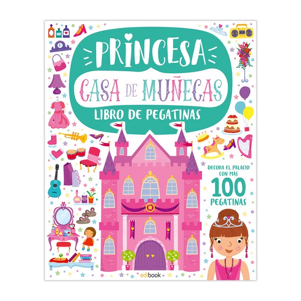 CASA DE MUÑECAS PRINCESA + 100 PEGATINAS