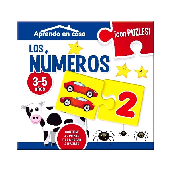 APRENDO EN CASA LOS NUMEROS 3VARIOS AUTORES5 AÑOS CON PUZLES 2 PIEZAS