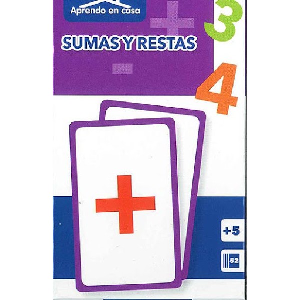 SUMAS Y RESTAS FLASH CARDS APRENDO EN CASA