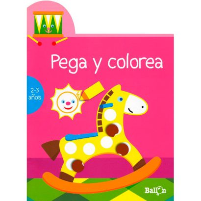 PEGA Y COLOREA 2VARIOS AUTORES3 AÑOS ROSADO