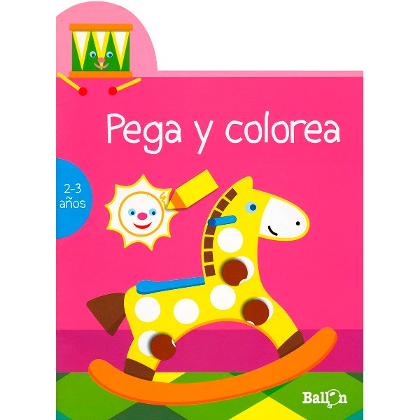 PEGA Y COLOREA 2VARIOS AUTORES3 AÑOS ROSADO
