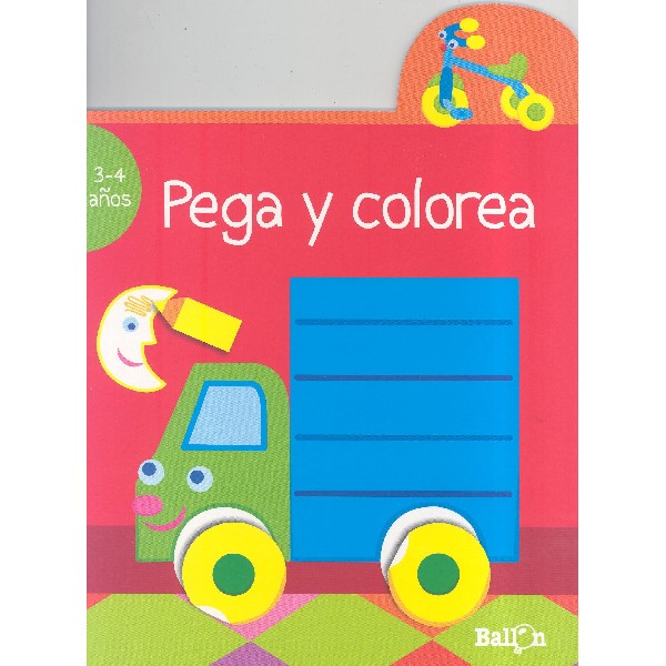 PEGA Y COLOREA 3VARIOS AUTORES4 AÑOS ROJO
