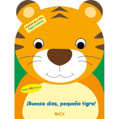 BUENOS DIAS PEQUEÑO TIGRE PEGA Y COLOREA