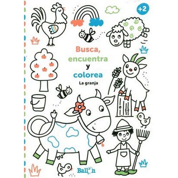 BUSCA ENCUENTRA Y COLOREA LA GRANJA