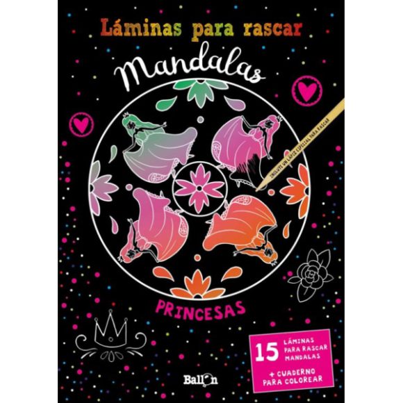 LAMINAS PARA RASCAR MANDALAS PRINCESAS