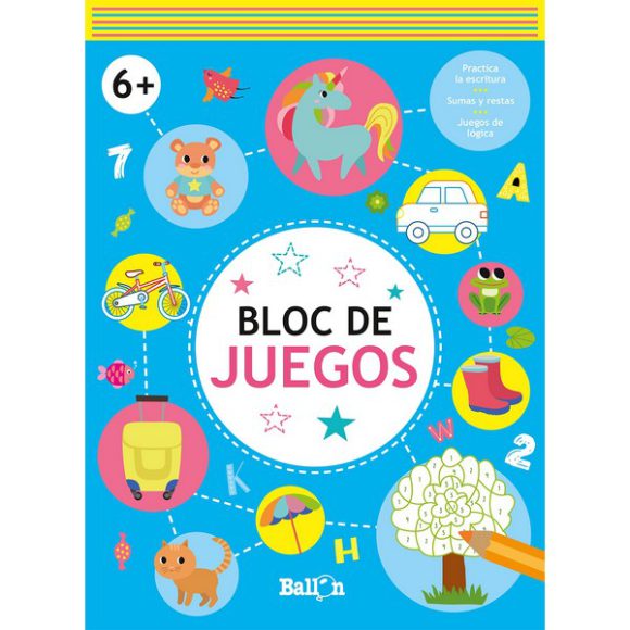 BLOC DE JUEGOS +6 CELESTE