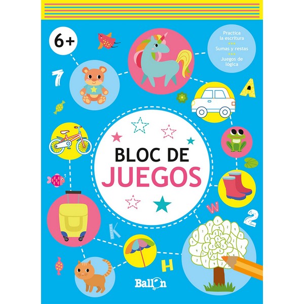 BLOC DE JUEGOS +6 CELESTE
