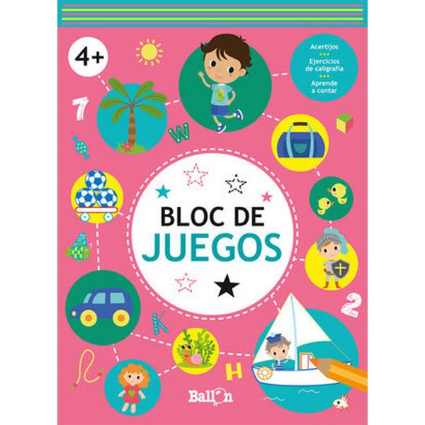 BLOC DE JUEGOS +4 ROSA