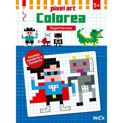 SUPERHEROES PIXEL ART COLOREA