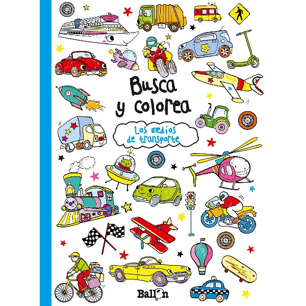 MEDIOS DE TRANSPORTE BUSCA Y COLOREA