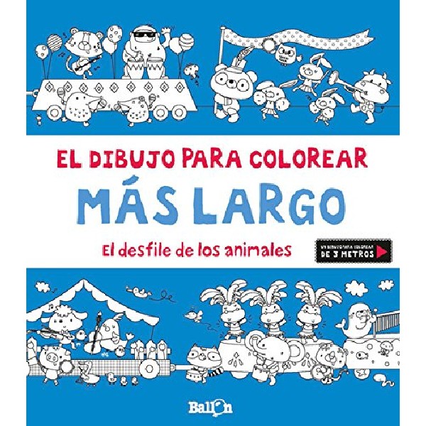 DESFILE DE LOS ANIMALES DIBUJO PARA COLOREAR MAS LARGO