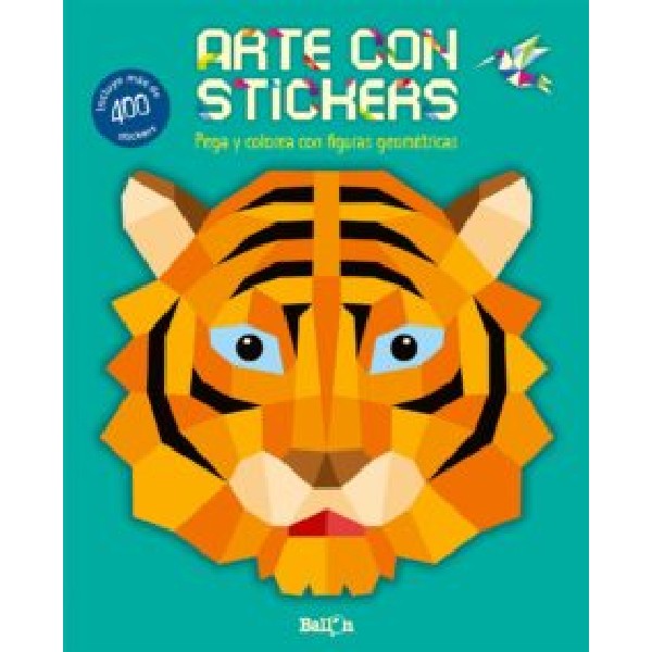 ARTE CON STICKERS TIGRE