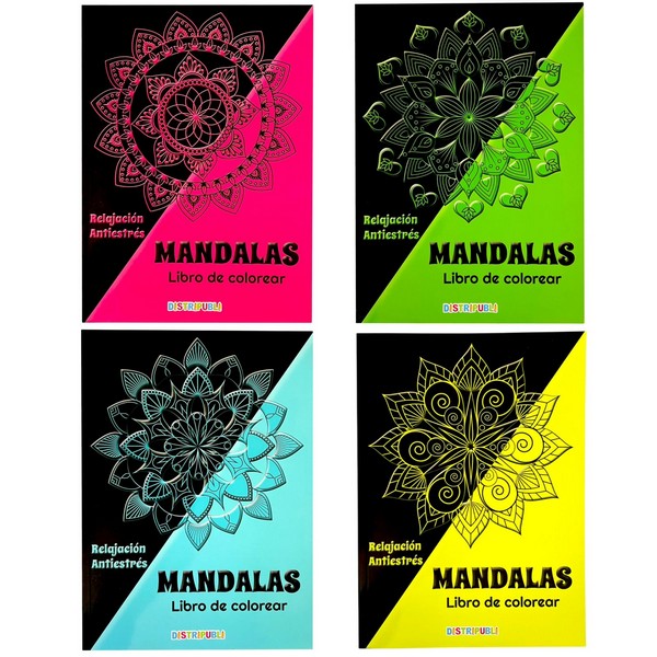 MANDALAS LIBRO DE COLOREAR 4 TITULOS