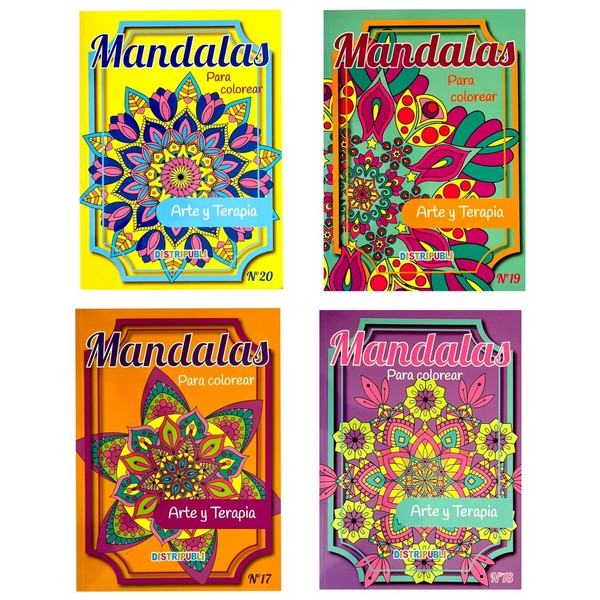 MANDALAS FANTASIA ARTE Y TERAPIA 4 TITULOS