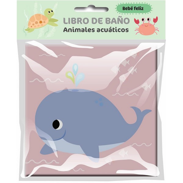 BEBE FELIZ LIBRO BAÑO ANIMALES ACUATICOS