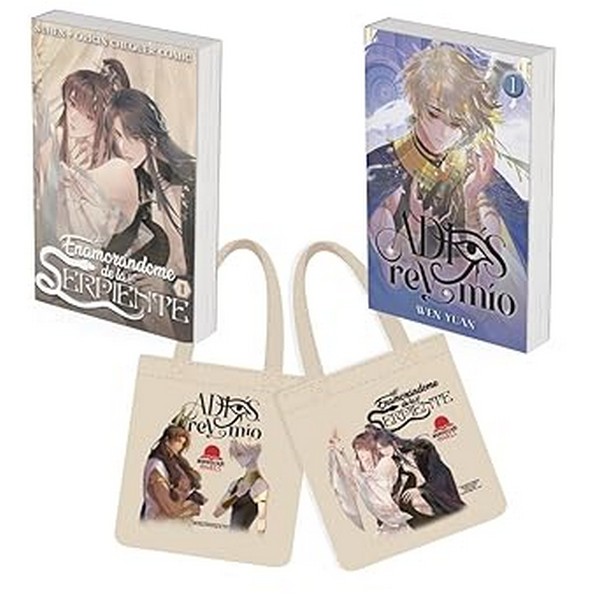 PACK ADIOS REY MIO 1 + ENAMORANDOME DE LA SERPIENTE 1 (TOTEBAGS)