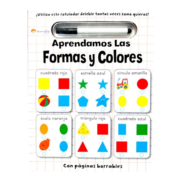 APRENDAMOS LAS FORMAS Y COLORES LIBROS PIZARRA