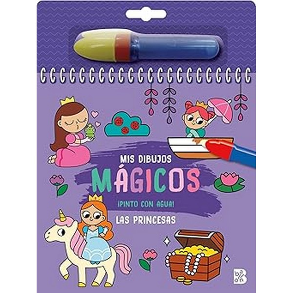 MIS DIBUJOS MAGICOS PINTO CON AGUA PRINCESAS