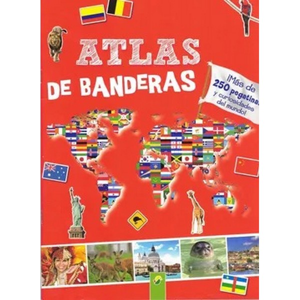 ATLAS DE BANDERAS CON PEGATINAS