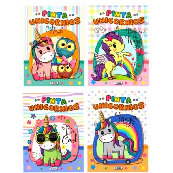 COLECCION PINTA UNICORNIOS 4 MODELOS
