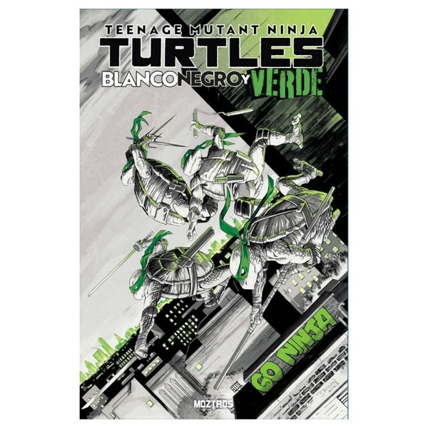 TEENAGE MUTANT NINJA TURTLES BLANCO NEGRO Y VERDE